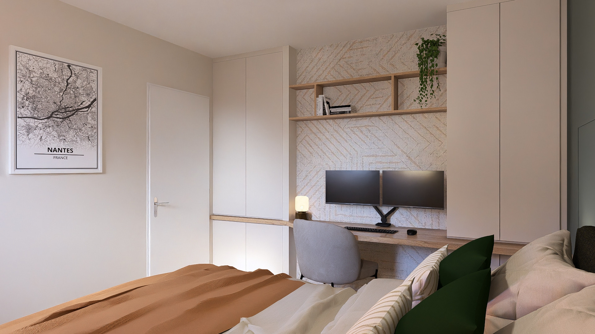 Agencement sur mesure chambre 10m² - Appartement Nantes