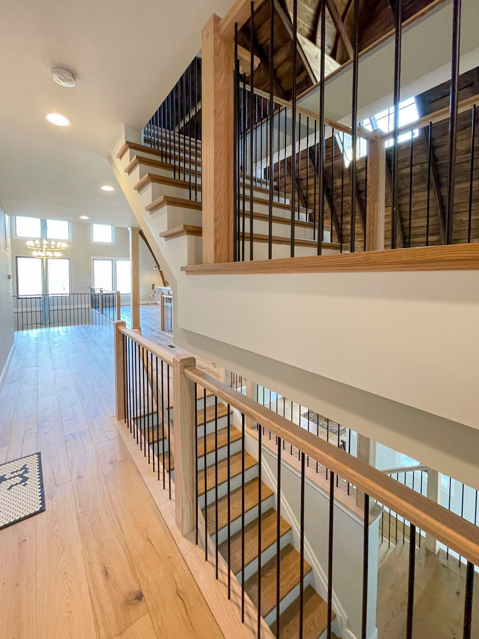 102_Straight-Freestanding Stairs/Landing in Barn Style Home, Leesburg VA 20175