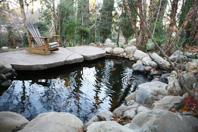 Stamped Concrete - Koi Pond - Traditional - Landscape - Los Angeles