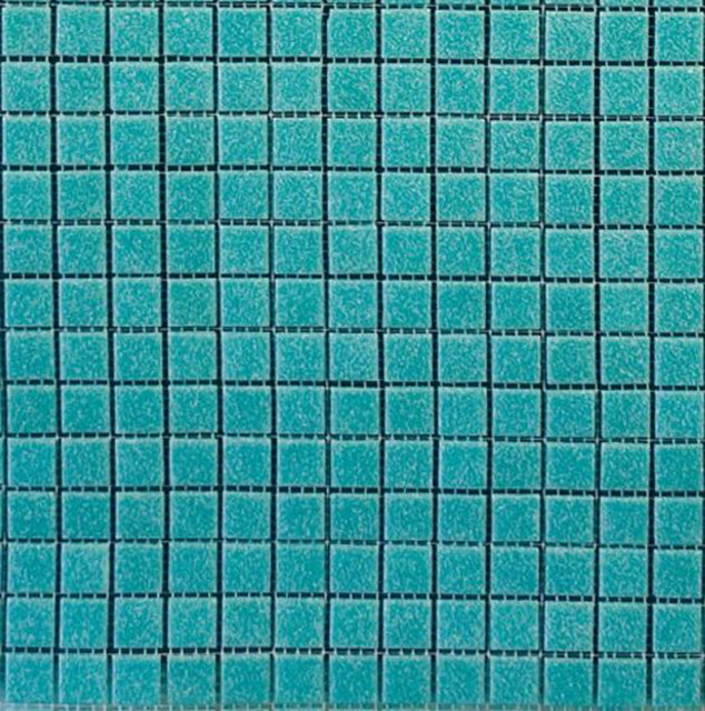Turquoise Vitreous Mosaic Tile Contemporary Mosaic Tile by Modern