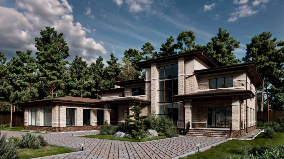 Двухэтажный дом в стиле Райта «ЗС 1000-22»