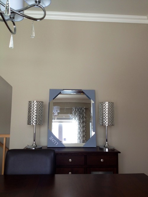Mirror above a buffet