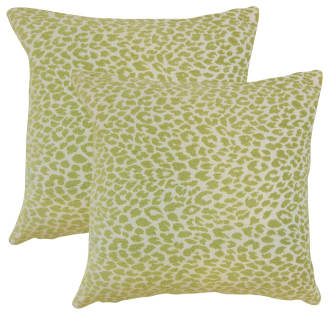 Pesach Animal Print Throw Pillows Set Of 2 Contemporary