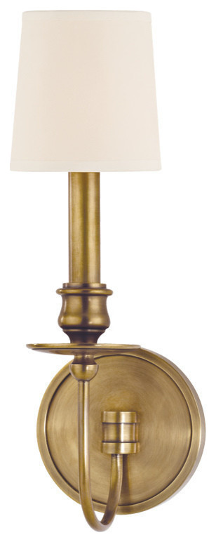 Hudson Valley Cohasset 1-Light Wall Sconce, Aged Brass