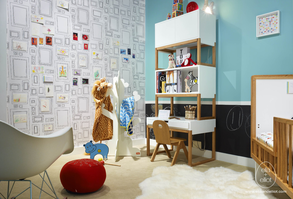 Design ideas for a modern kids' room in Toronto.