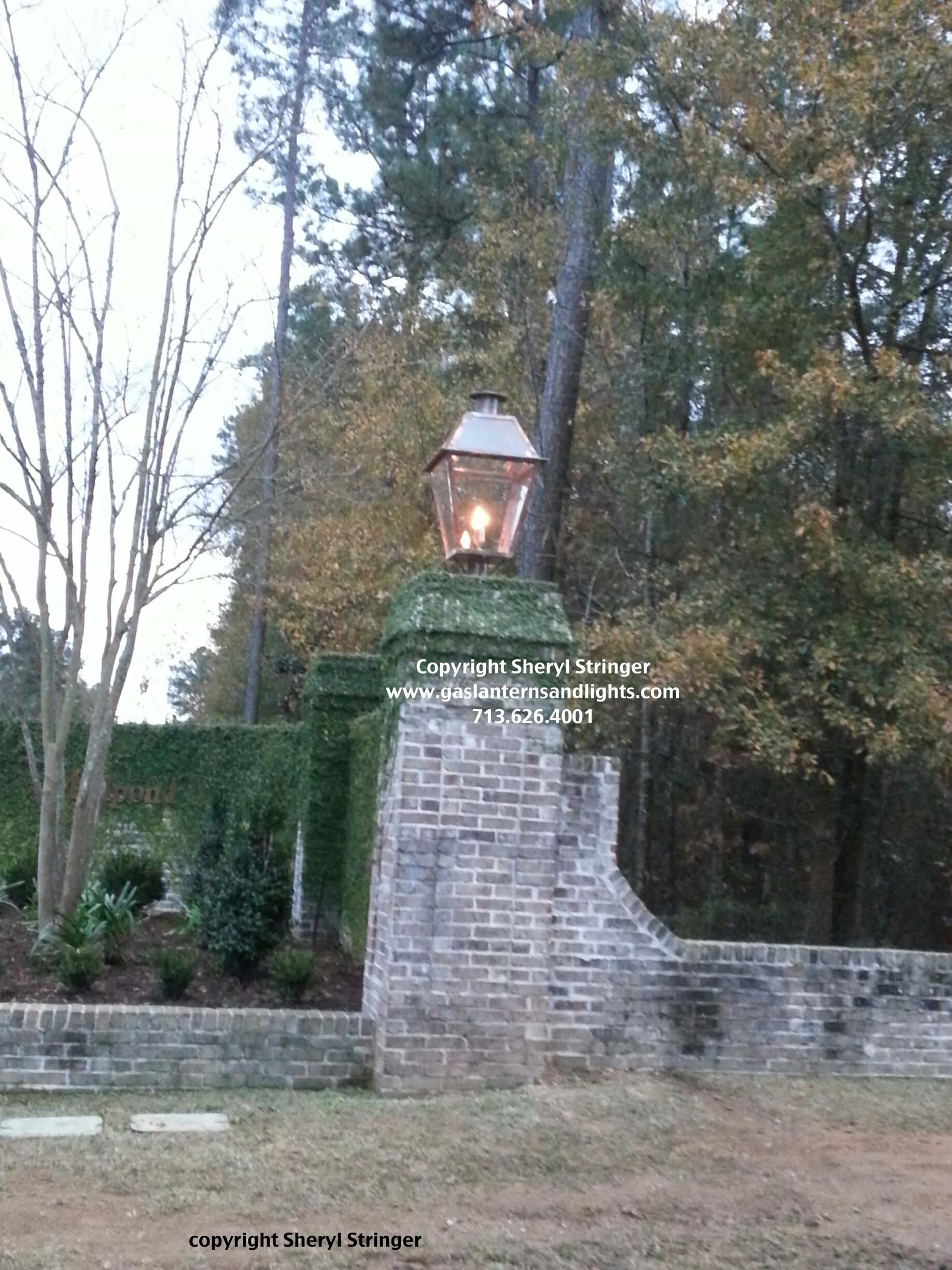 Sheryl's Extra Large New Orleans Style Gas Lanterns On Columns