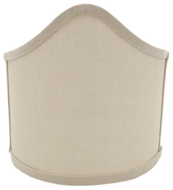 8" Scalloped Wall Sconce Shield Half Lamp Shade Transitional