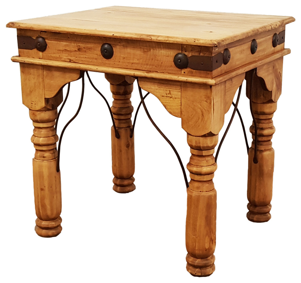 Traditional Indian Rustic End Table Traditional Side Tables And End