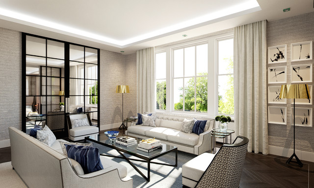 London- Luxury Apartment contemporary-living-room