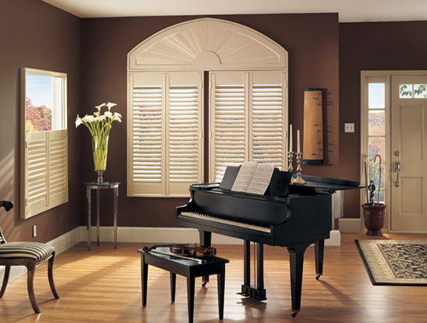 Custom Plantation Shutters Elongated Arch Window Shutters