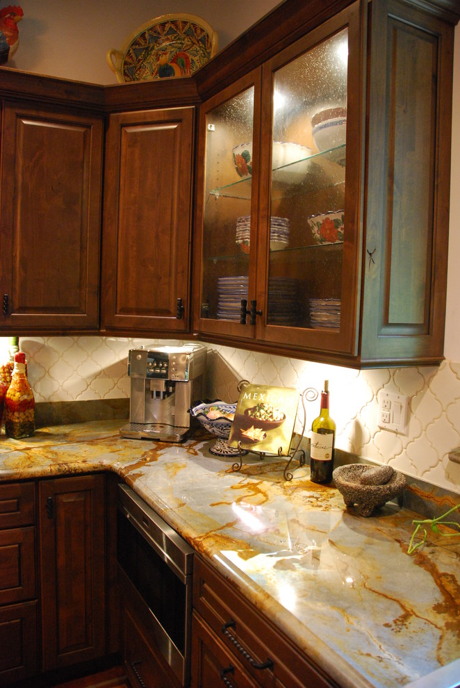 Example of a mountain style kitchen design in Miami