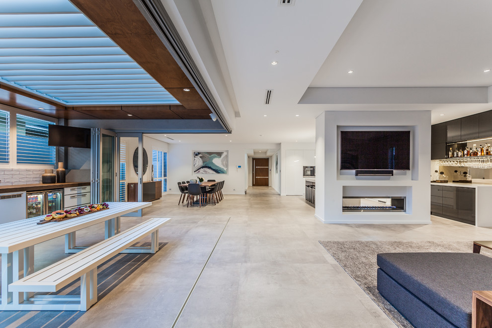 Trendy home design photo in Perth