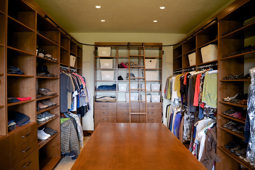This is an example of a country storage and wardrobe in Austin.