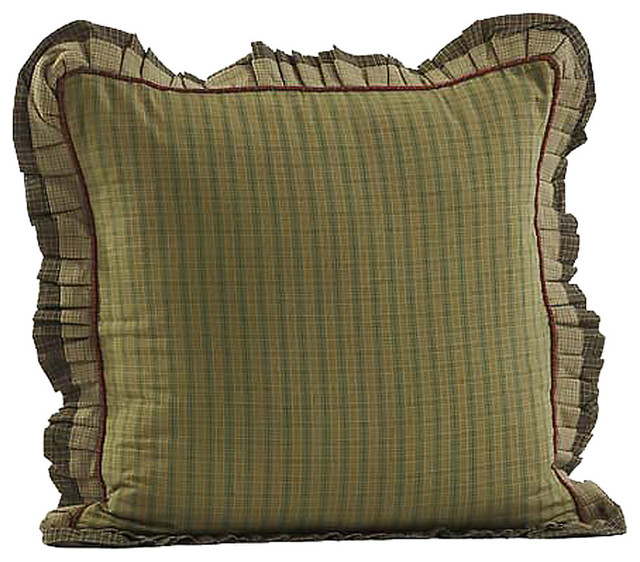 Tea Cabin Euro Sham Fabric Ruffled, 26x26 Rustic Pillowcases And