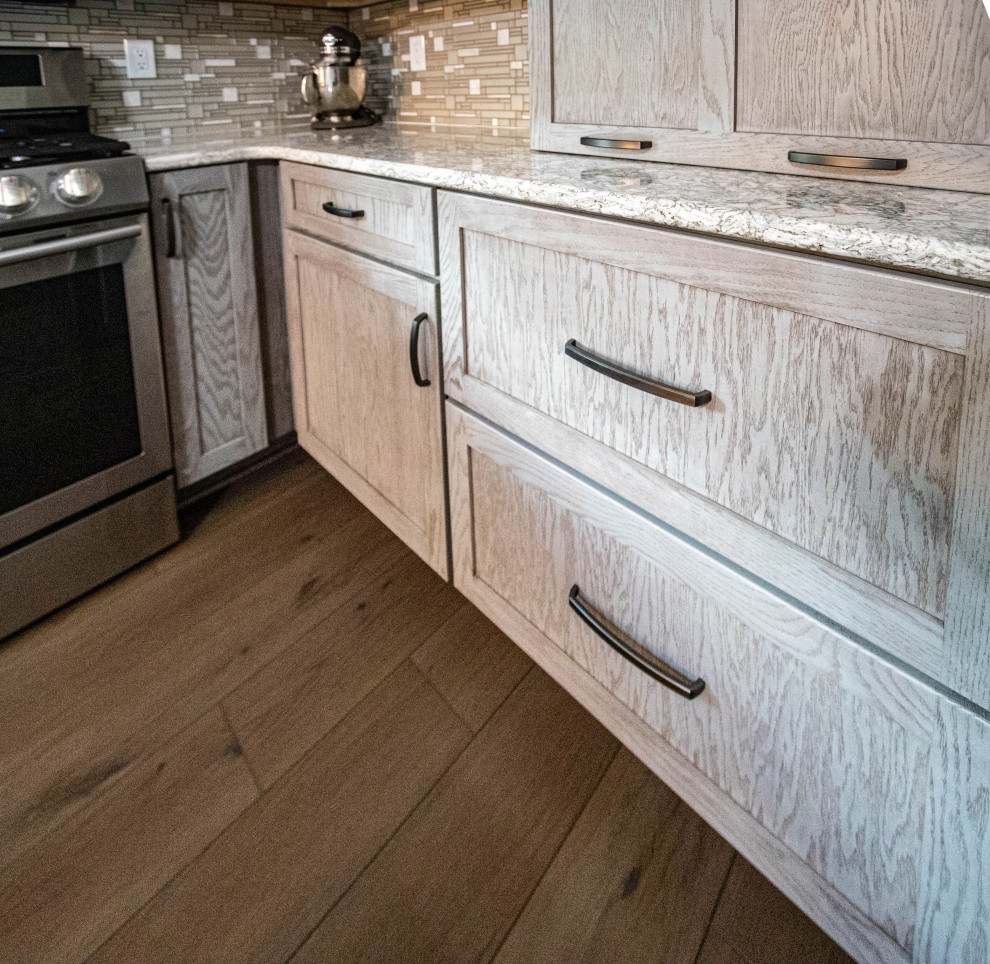 Fresh Take on Oak Kitchen Medallion Gray Peppercorn Stain