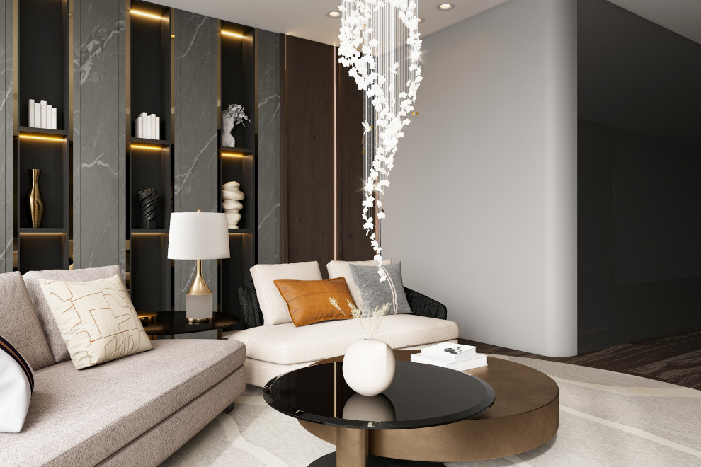 Гостиная загородного дома в Итальянском проектировании