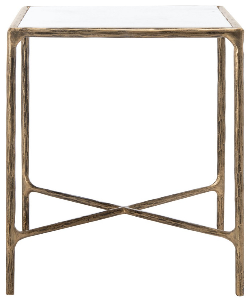 Safavieh Couture Jessa Metal Square End Table Contemporary Side Tables And End Tables