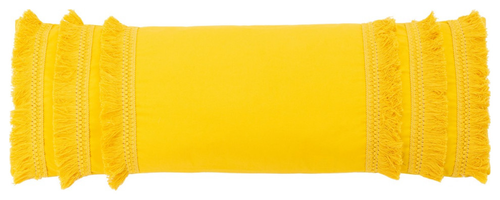 Safavieh Grema Pillow, Yellow, 36"x12"