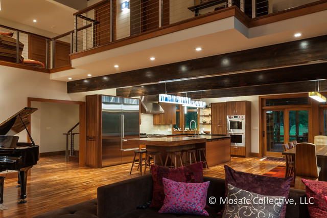 Custom Home Interiors and Exteriors for David K. Warfel Lighting Design minimalistisch-kueche