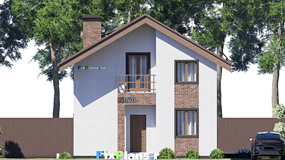 Проект дома с мансардой 11х10 м S137м2 F-17603