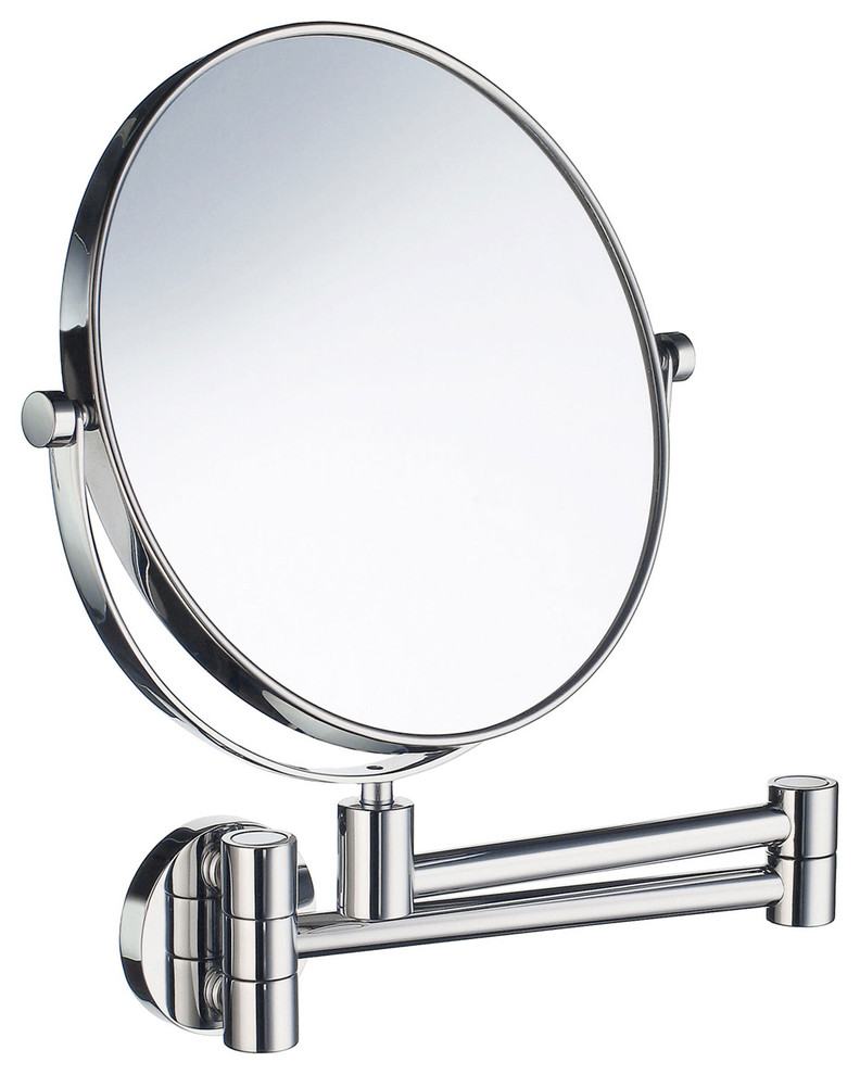 Outline Shaving/Make-Up Mirror With Swing Arm Chrome