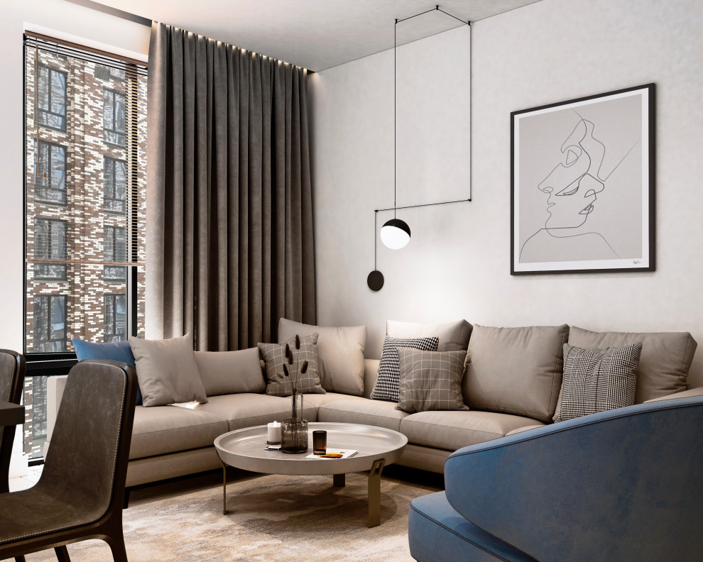 Гостиная в ЖК "Пресня Сити"