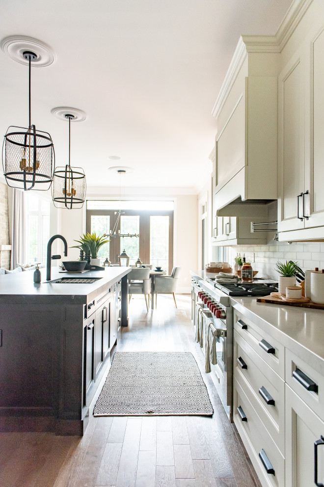 Inspiration for a transitional home design remodel in Toronto