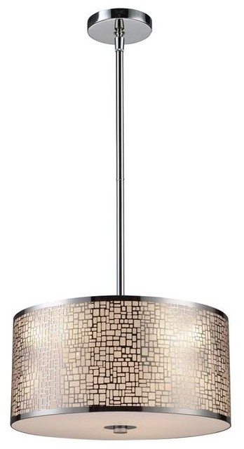 Elk Lighting 31046 3 Medina Modern Drum Pendant Light In Aged Bronze Elk Lighting 31046 3 Medina Modern Drum Pendant Light In Aged Bronze Contemporary By Mylightingsource