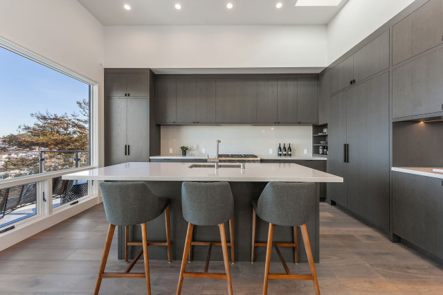 Hillside Duplex contemporaneo-cocina