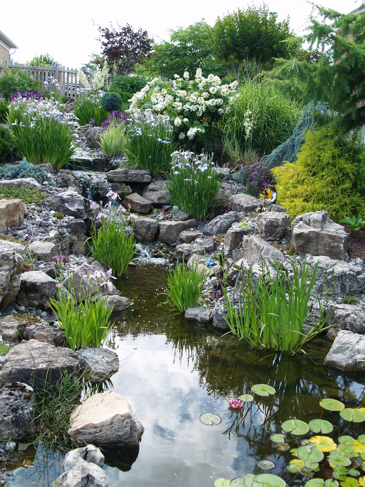 Design ideas for a traditional retaining wall landscape in DC Metro.