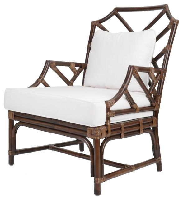 Kara Rattan Accent Arm Chair - Tropical - Armchairs And Accent Chairs ...