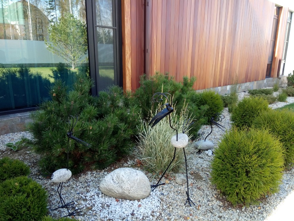 Ландшафт частной территории - г.Екатеринбург, коттеджный поселок у горы Пильной