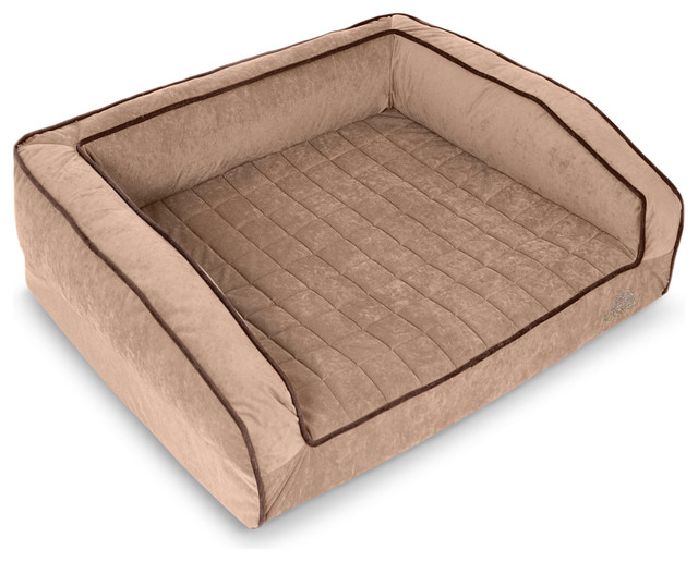 large orthopedic dog bed with bolster