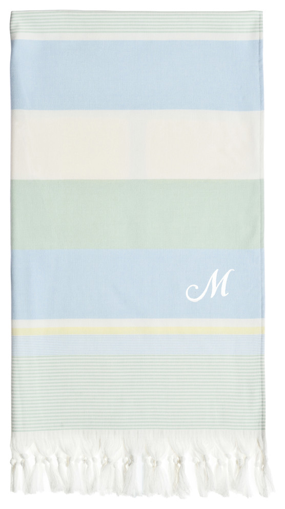 Linum Home Textiles Summer Loving Pestemal Beach Towel, Sky Blue, M