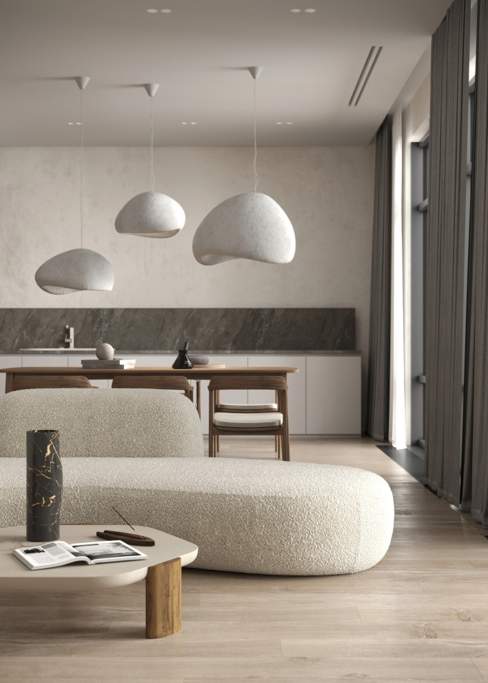 Визуализация кухни-гостиной