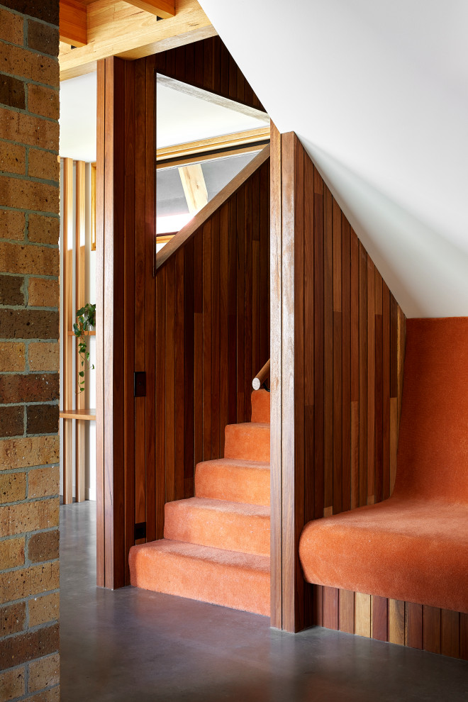 Photo of a midcentury staircase in Melbourne.