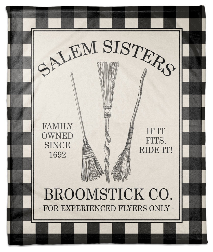 Salem Sisters Broomstick Co. 50"x60" Fleece Blanket
