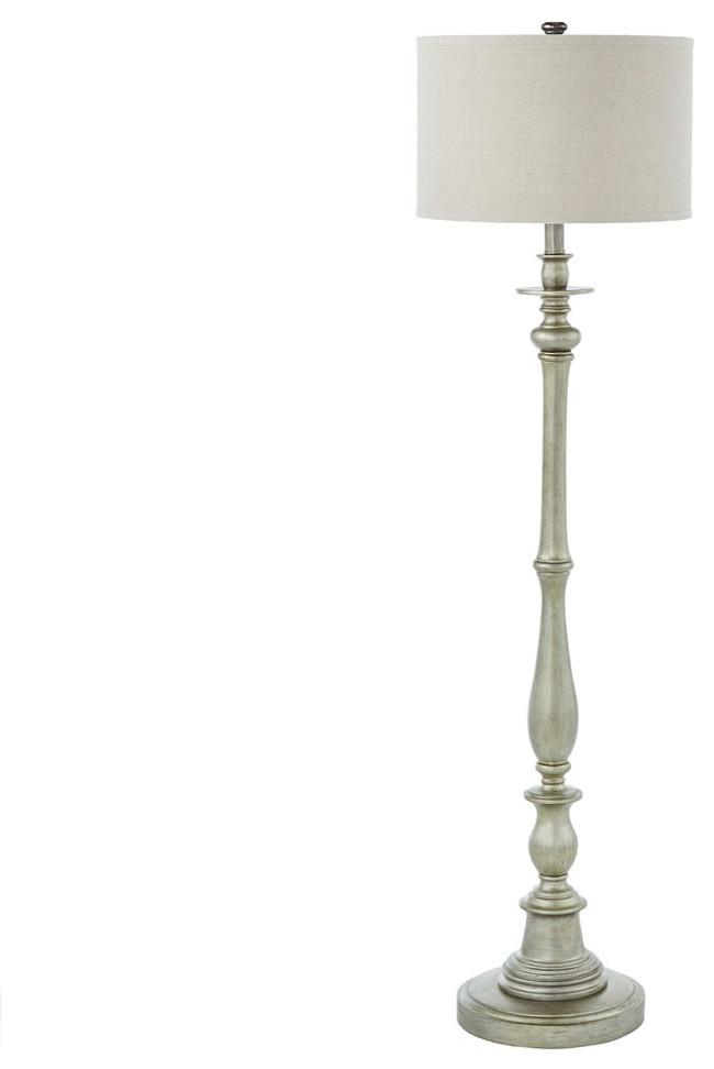 Sheila Antique Silver Floor Lamp
