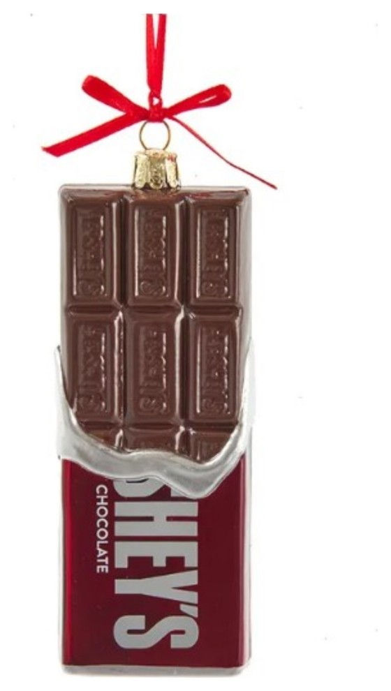 Kurt Adler Hershey's Bar Glass Christmas Tree Ornament - Traditional ...