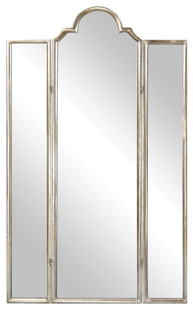 Full Length Mirror Three Panel Arch Floor Screen Room Divider Full Length Mirror Three Panel Arch Floor Screen Room Divider Dressing Standing