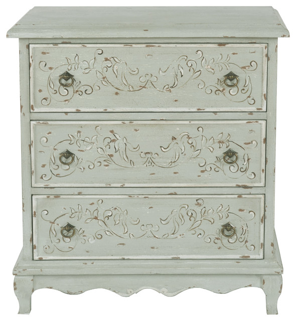 Hand Painted 3 Drawer Accent Chest Weathered Sage Green Farmhouse Hand Painted 3 Drawer Accent Chest Weathered Sage Green