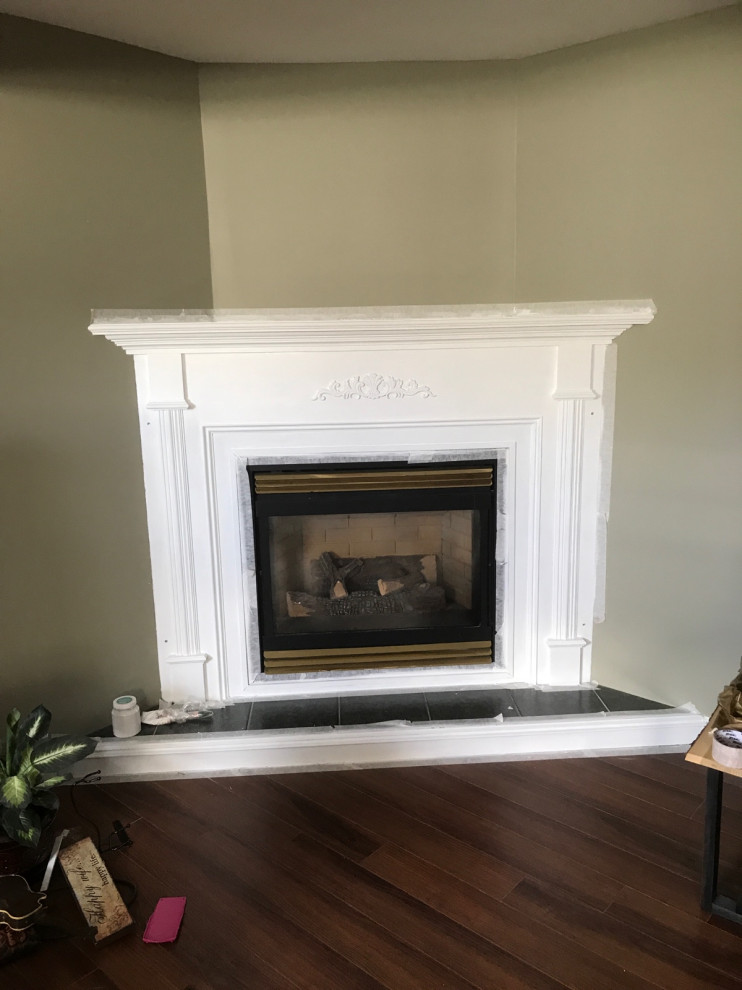 help with wall behind fireplace