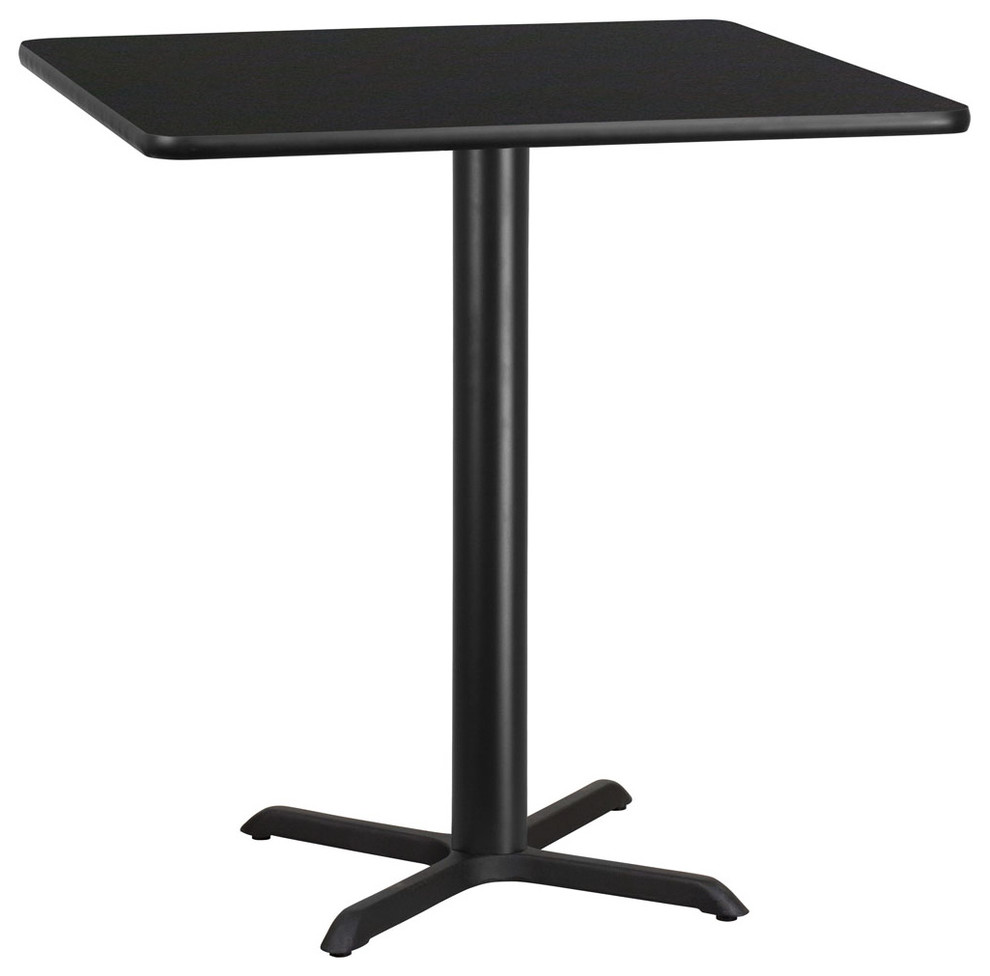 Restaurant Tables and Chairs, "Sojourn" 42'' Bistro Square Table, Black