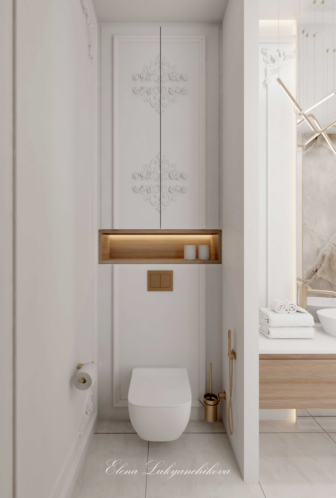 Интерьер ванной комнаты ЖК Grand View, Петровский проспект, Санкт-Петербург