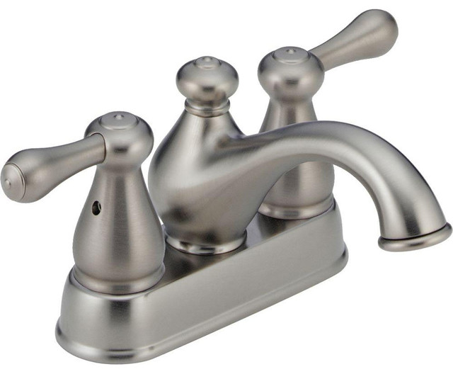 Delta 2578LF-SSTP Leland 2 Lever Handle Centerset Bathroom Faucet Stainless