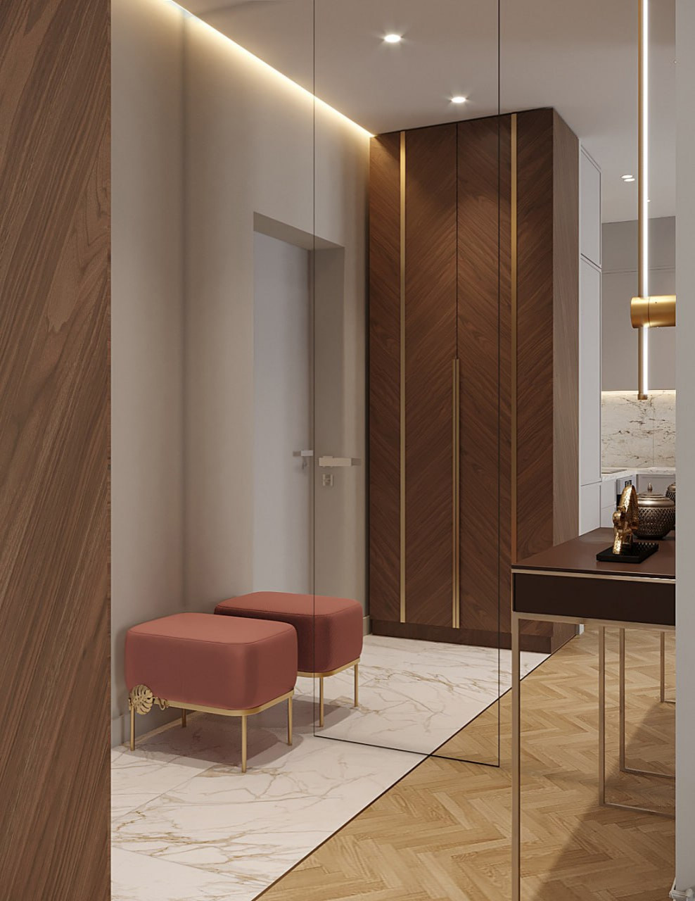 Прихожая в стиле современной классики