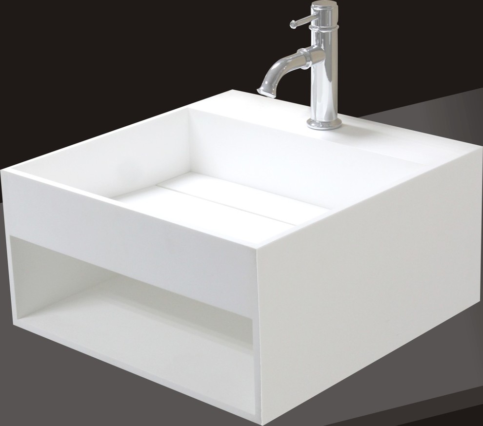 Model 1361  Wall Mount Sink - Modern Bathroom Sinks - Pedestal Sinks , Wall Moun