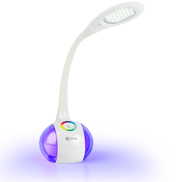 OttLite LED Desk Lamp With Color Changing Base Contemporary Desk