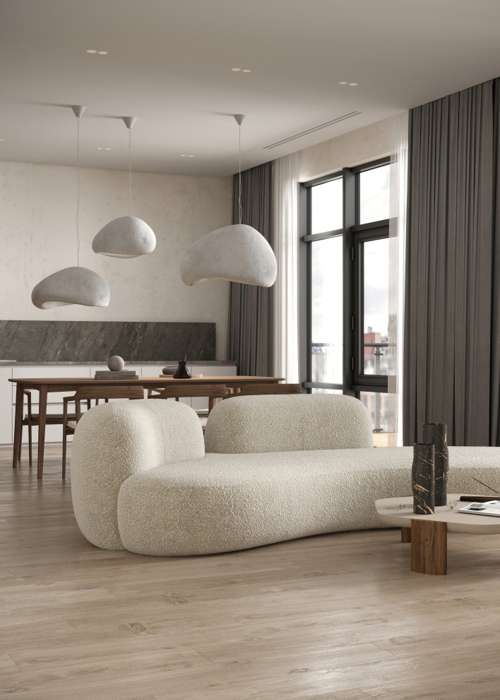 Визуализация кухни-гостиной