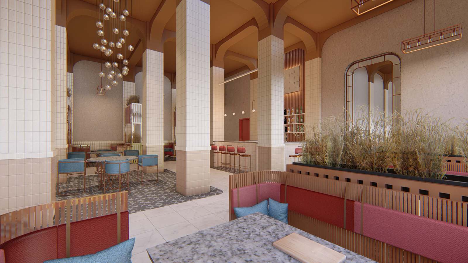 Проект ресторана в стиле ar deco